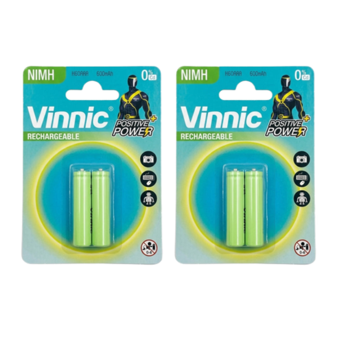 Vinnic Rechargeable NIMH Battery - 2 Pack