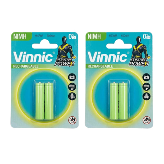 Vinnic Rechargeable NIMH Battery - 2 Pack