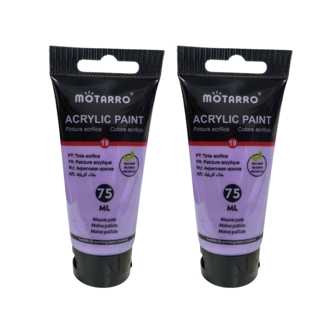 Motarro Acrylic Paint 75ml - 2 Pack - Mauve Pale