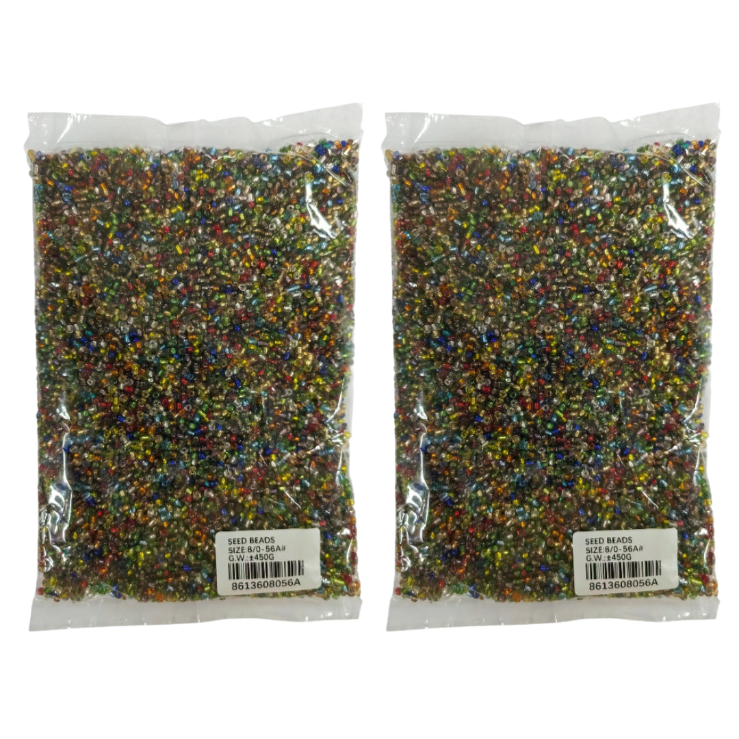 Seed Beads 450g - 2 Pack - Medium Neon