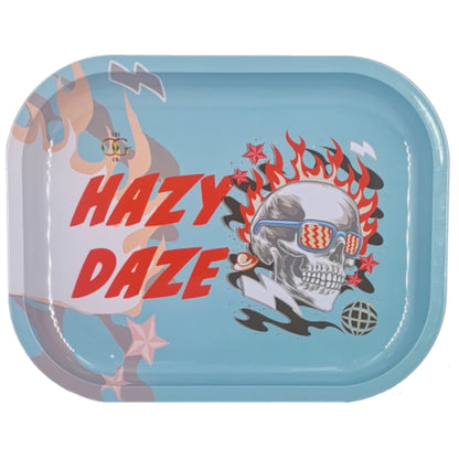 Rolling Tray with Stash Box - Hazy Daze