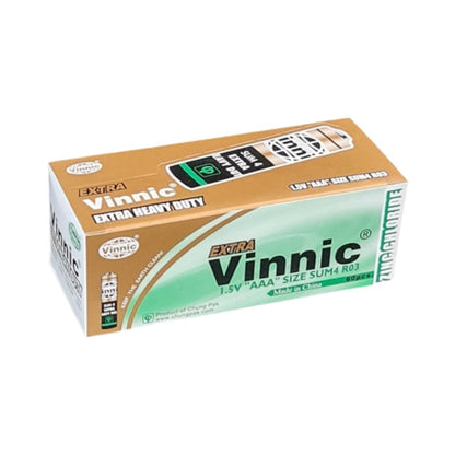 Vinnic Zinc Chloride AAA Battery 1.5V - Box of 60