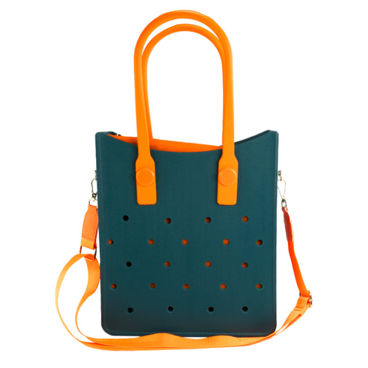 Zaizai EVA Croc Tote Bag with Adjustable Strap - Green