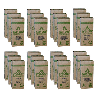 Eco-lite Firelighters 8pc - 24 Pack - Eco-Friendly Fire Starters