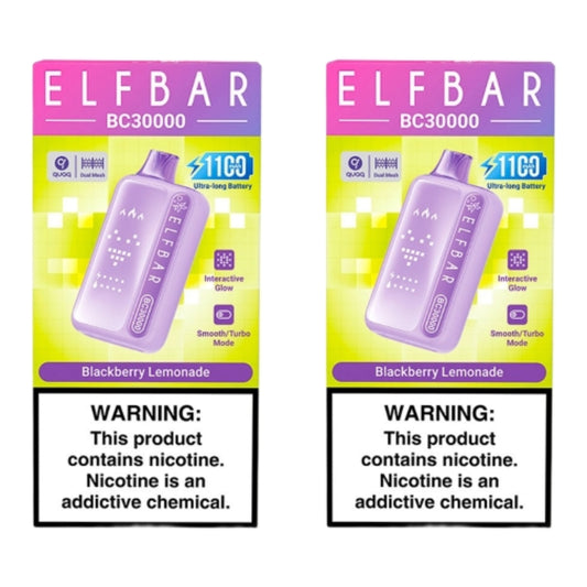 Elf Bar BC30000 Disposable Vape - Blackberry Lemonade (Pack of 2)