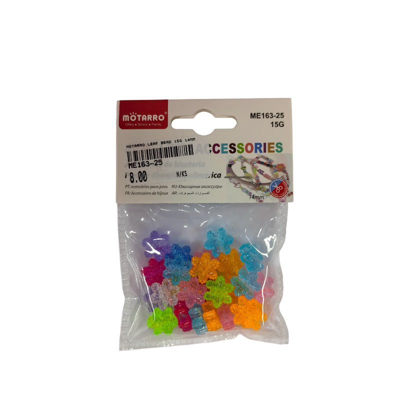Motarro Leaf Beads - Assorted Colour Craft Beads (15g)