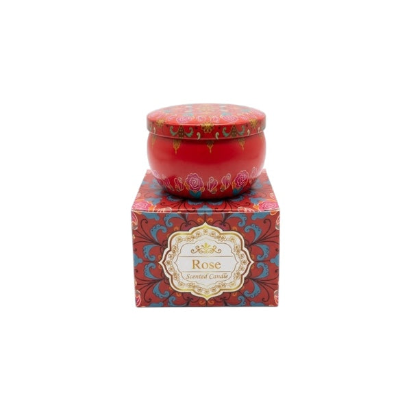 Artisan Soy Wax Scented Tin Candle - Rose