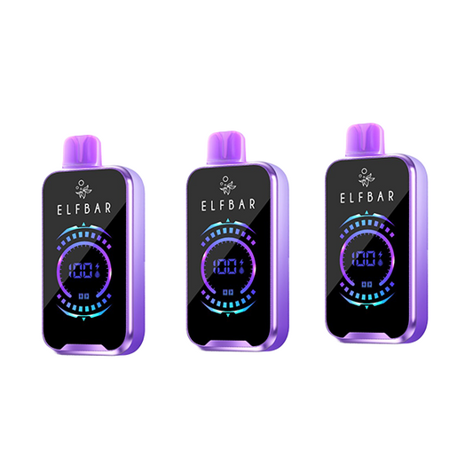 Elf Bar 18000 Puffs Disposable Vape - Strawberry Grape - 3 Pack