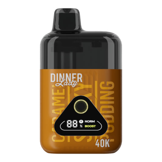 Dinner Lady Rechargeable Vape - Dessert Collection - 40K Puffs - Caramel Pudding