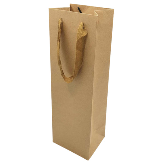 Gift Bag Wine Natural 11x9x35cm
