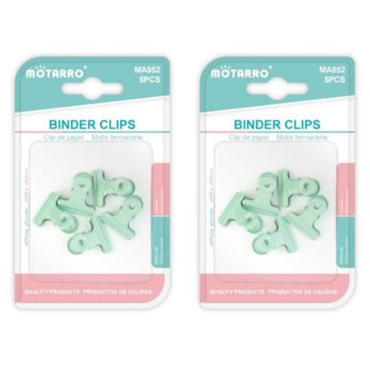Motarro Binder Clips Pack 5PC - 2 Pack - Green