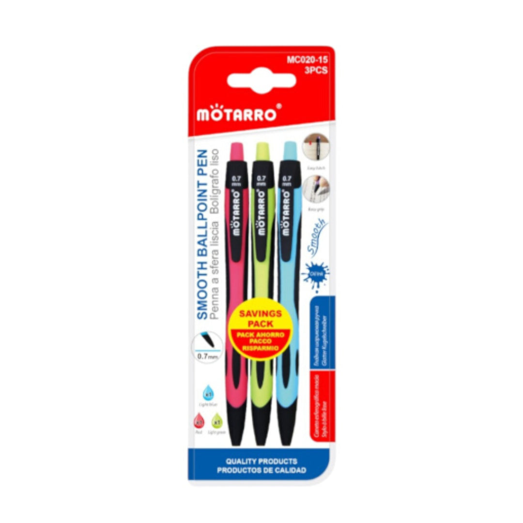 Motarro Smooth Ballpoint Pen 0.7mm - 3PCS