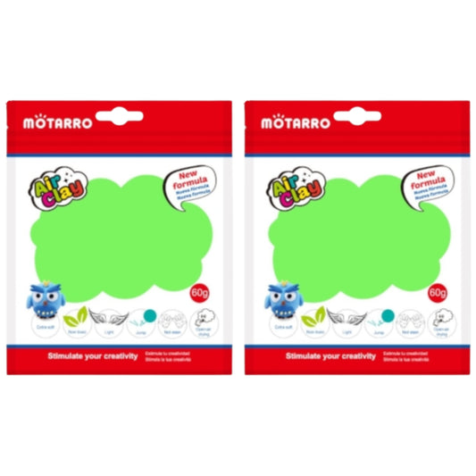 Motarro Air Clay 60g - Light Green 2 Pack