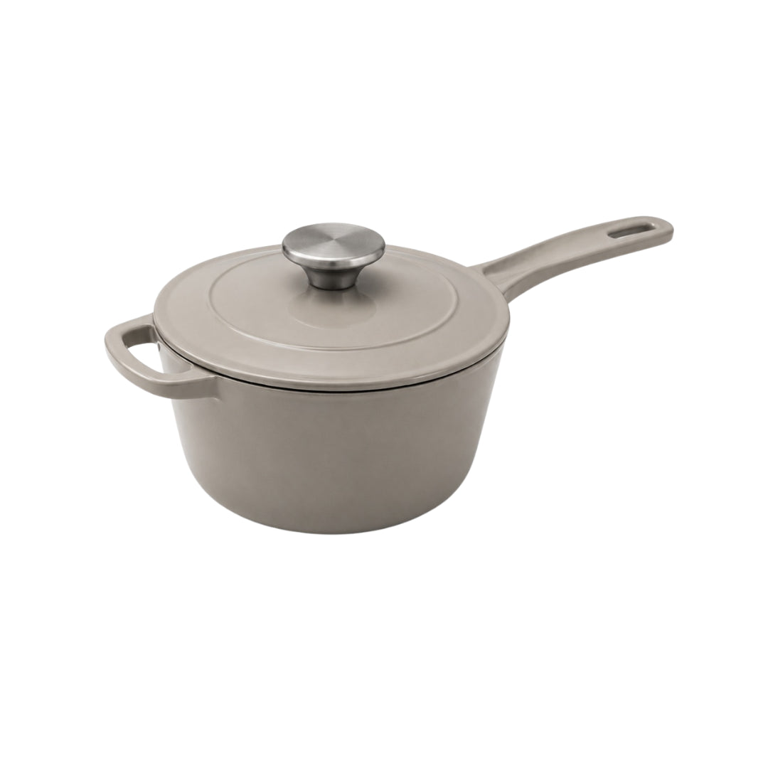 Cast Iron Saucepan - Light Taupe