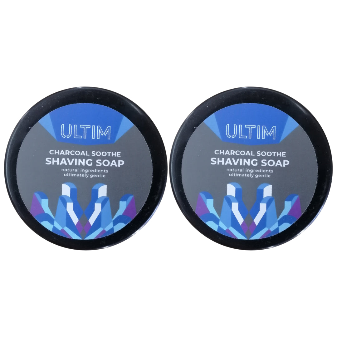 Ultim Shaving Soap 120G - 2 Pack - Black Charcoal Soothe