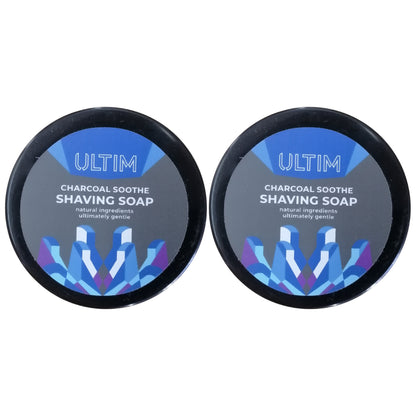 Ultim Shaving Soap 120G - 2 Pack - Black Charcoal Soothe