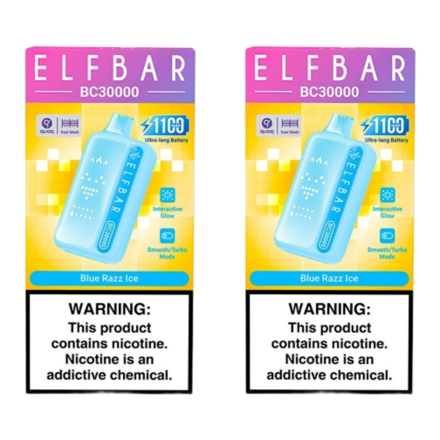 Elf Bar BC30000 Disposable Vape - Blue Razz Ice (Pack of 2)
