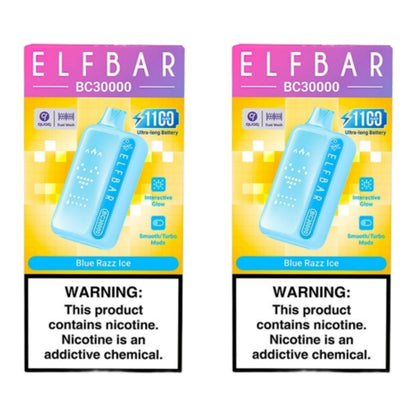 Elf Bar BC30000 Disposable Vape - Blue Razz Ice (Pack of 2)
