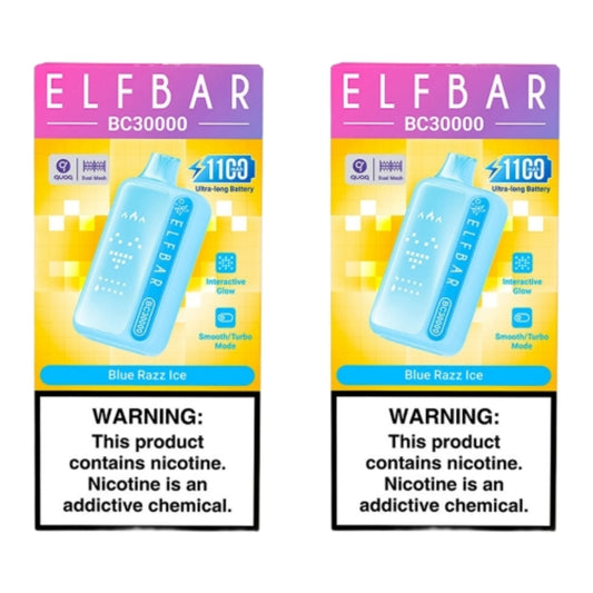 Elf Bar BC30000 Disposable Vape - Blue Razz Ice (Pack of 2)
