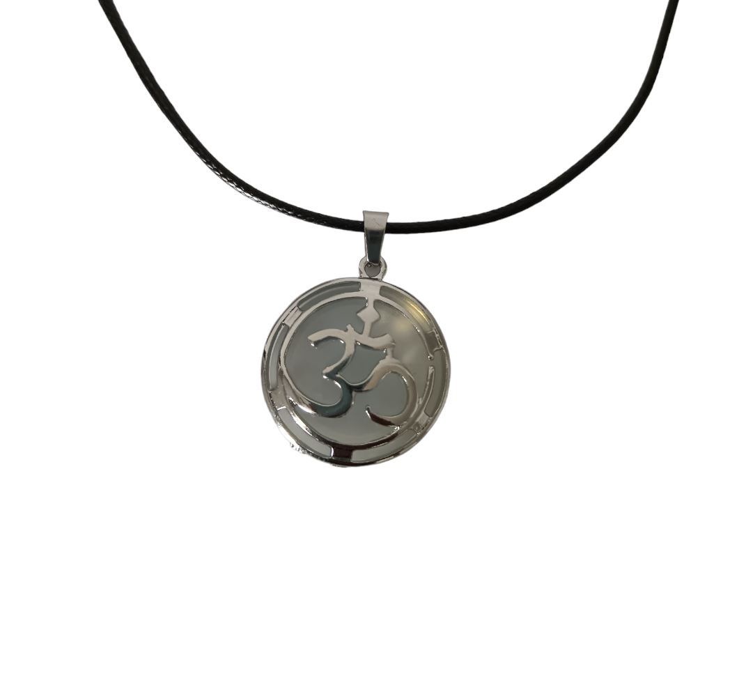 Earth Stone Collection - Om Symbol Opal Stone Necklace