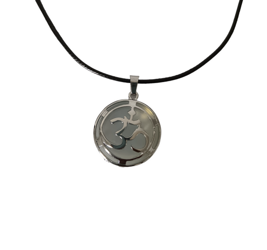 Earth Stone Collection - Om Symbol Opal Stone Necklace