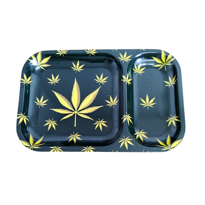 Rolling Tray Divided - Leaf Design 23 cm