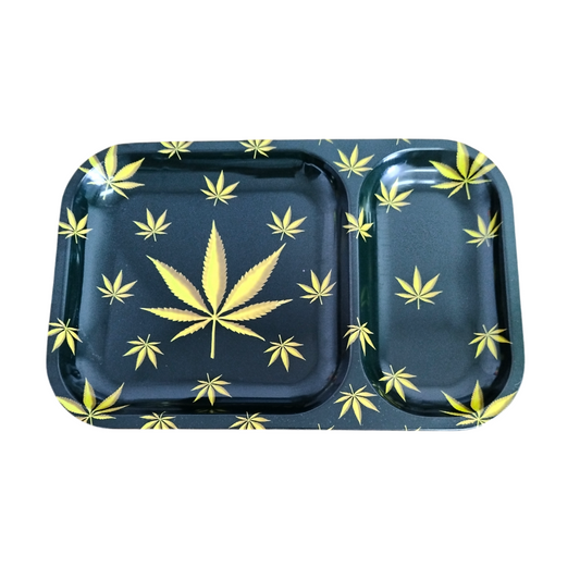 Rolling Tray Divided - Leaf Design 23 cm