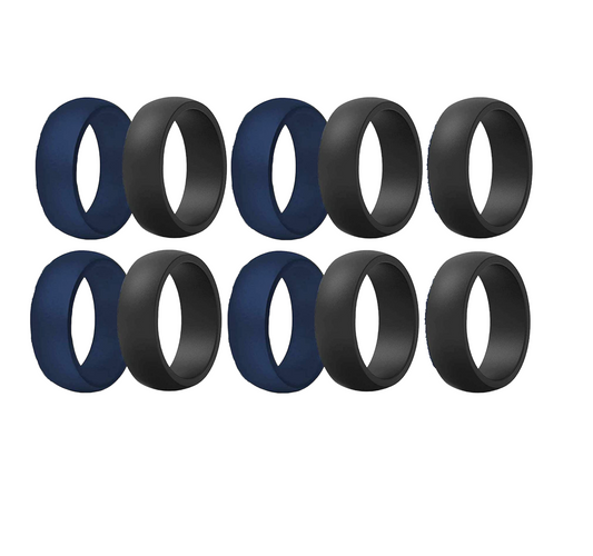 DeBest - Wedding Soft Silicone Rings - 10-Piece - F