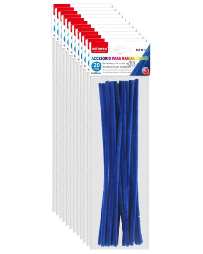Motarro - Chenille Stems 6mmx30cm 20PCS Royal Blue 12 Pack
