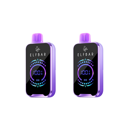 Elf Bar 18000 Puffs Disposable Vape - Grape Cherry - 2 Pack