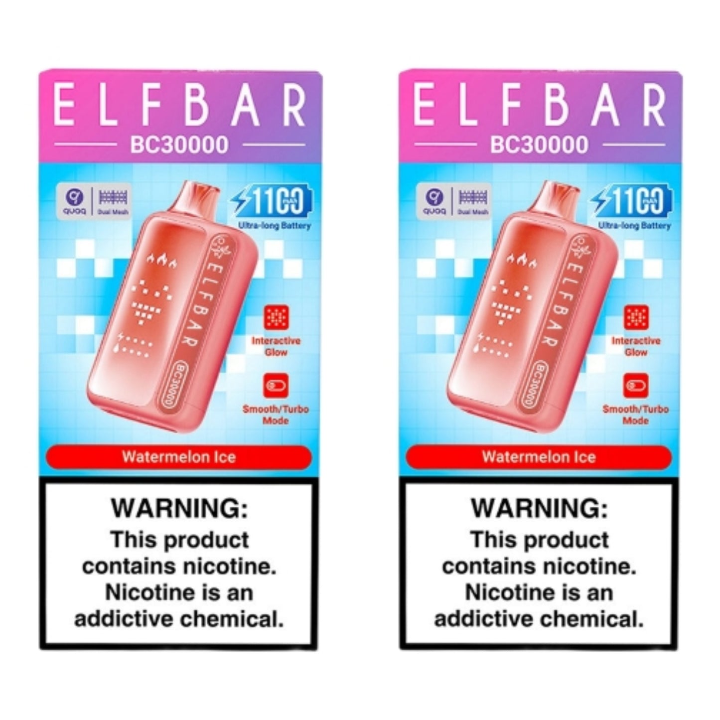 Elf Bar BC30000 Disposable Vape - Watermelon Ice (Pack of 2)