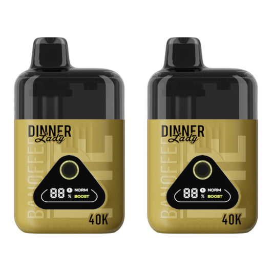 Dinner Lady Rechargeable Vape - Dessert Collection - 40K - 2 Pack - Banoffee Pie