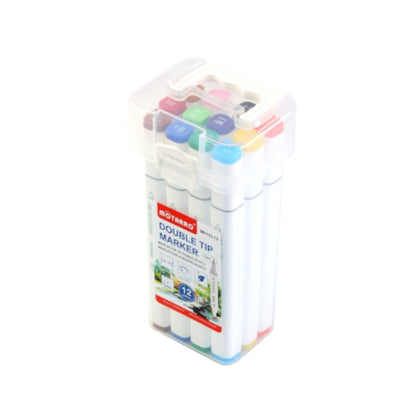 Motarro Double Tip Marker 6.0mm And 1.0mm - 12 Colours