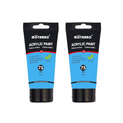 Motarro Acrylic Paint 75ml - Azure 2 Pack