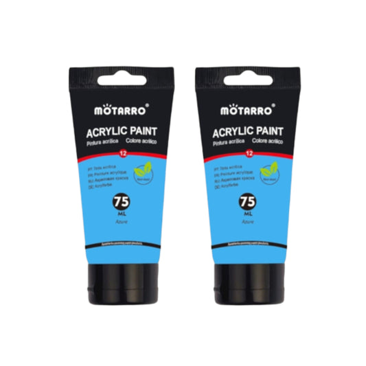 Motarro Acrylic Paint 75ml - Azure 2 Pack