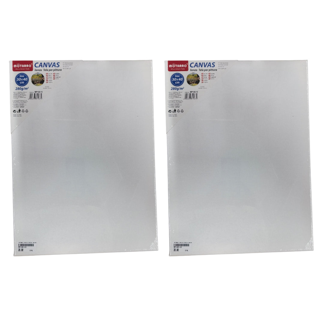 Motarro - Canvas Stretch - 2 Pack - 30x40cm