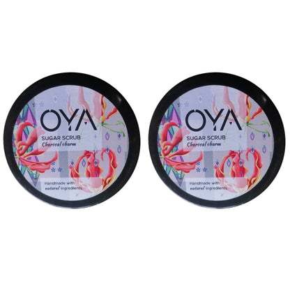 Oya Sugar Scrub 175g - Charcoal Charm 2 Pack