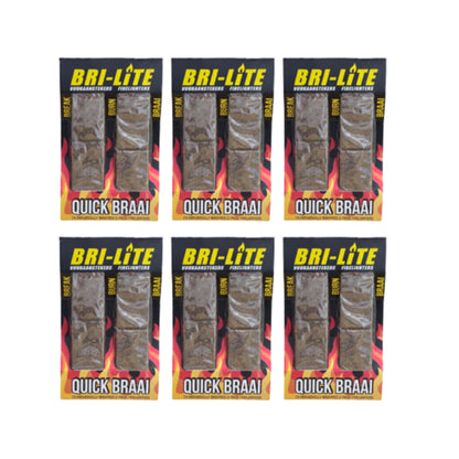 Bri-Lite Individually Wrapped Firelighters 2 Piece Blister - 6 Pack