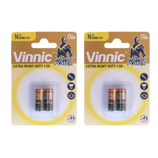 Vinnic Zinc Chloride N Battery 1.5V 2PC - 2 Pack