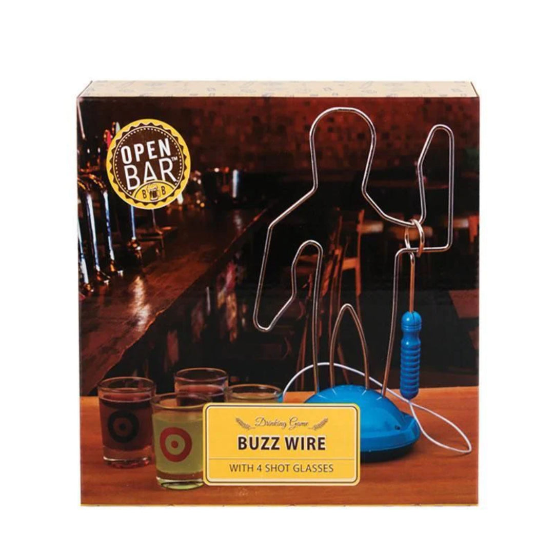 Buzz Wire Drinking Game with 4 Shot Glasses