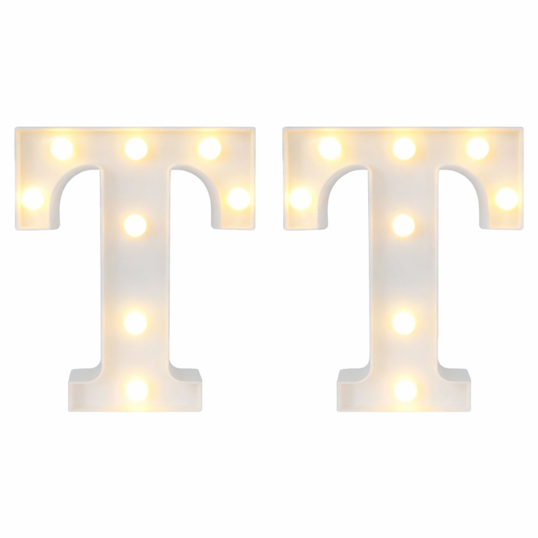 Motarro Led Letter Light 22cm - 2 Pack - White Letter T