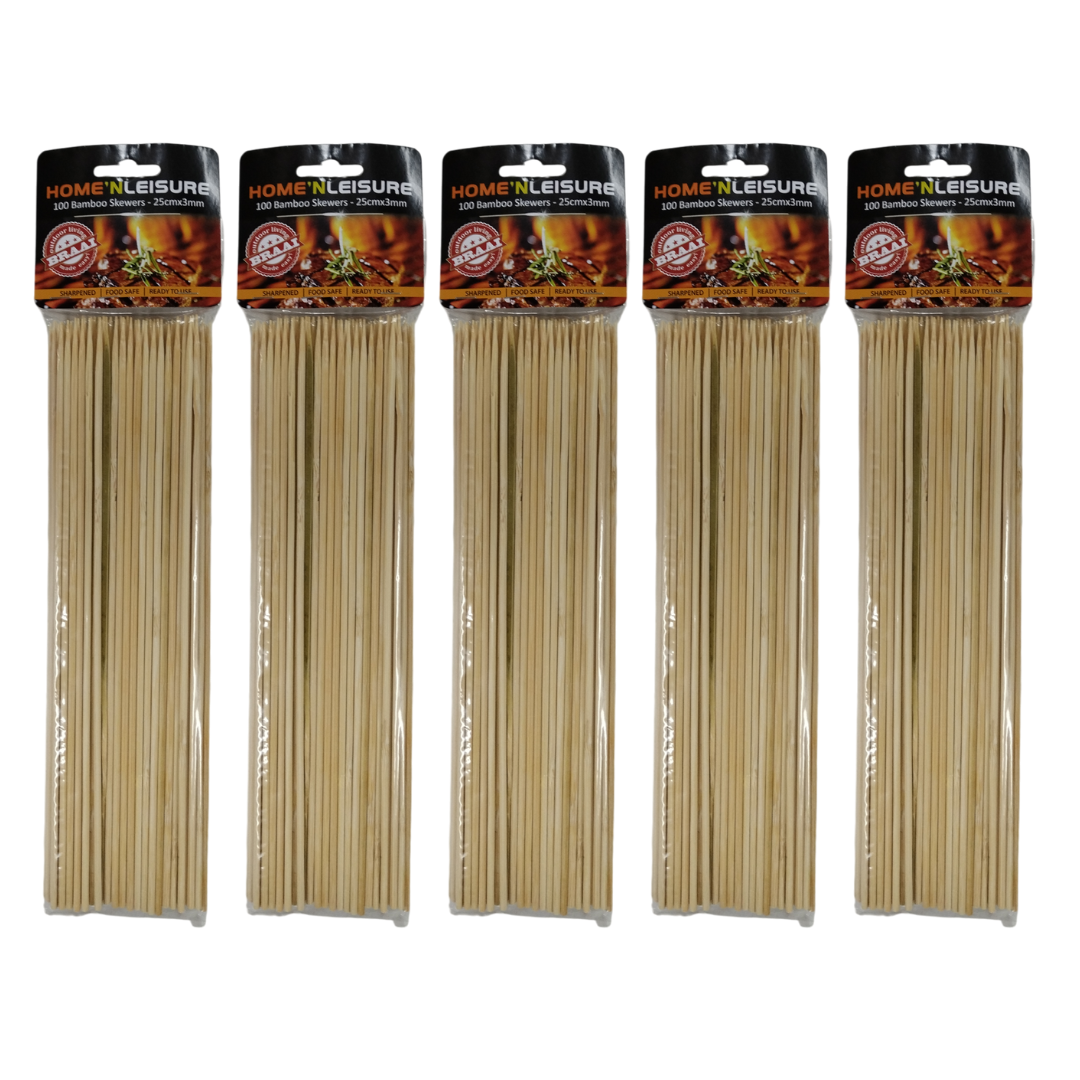 Bamboo Skewers - Set Of 500 Sticks