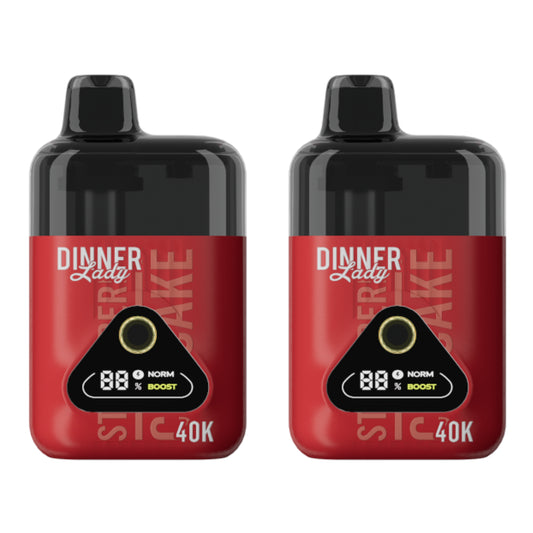Dinner Lady Rechargeable Vape - Dessert Collection - 40K - 2 Pack - Strawberry Cupcake