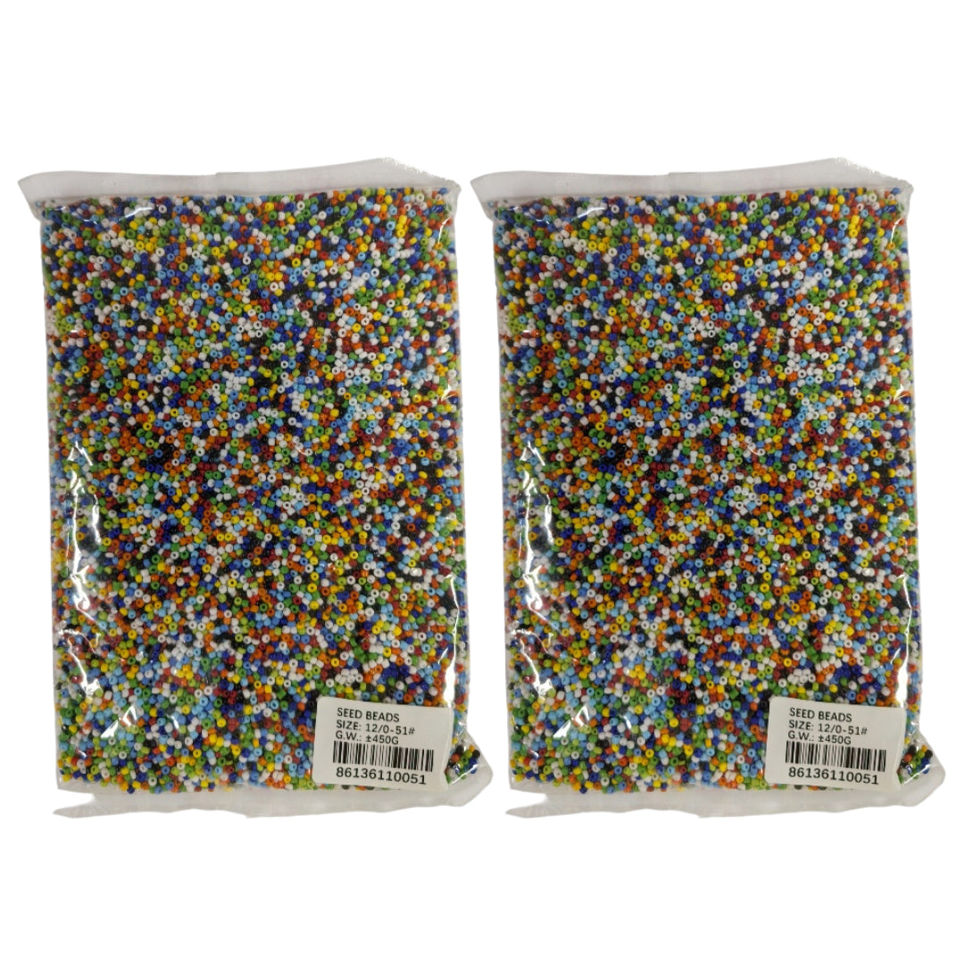 Seed Beads 450g - 2 Pack - Small Neon