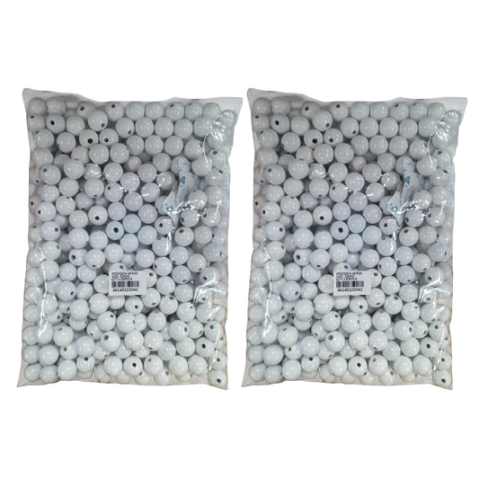 Wooden Beads +-1KG - 2 Pack - White 22mm