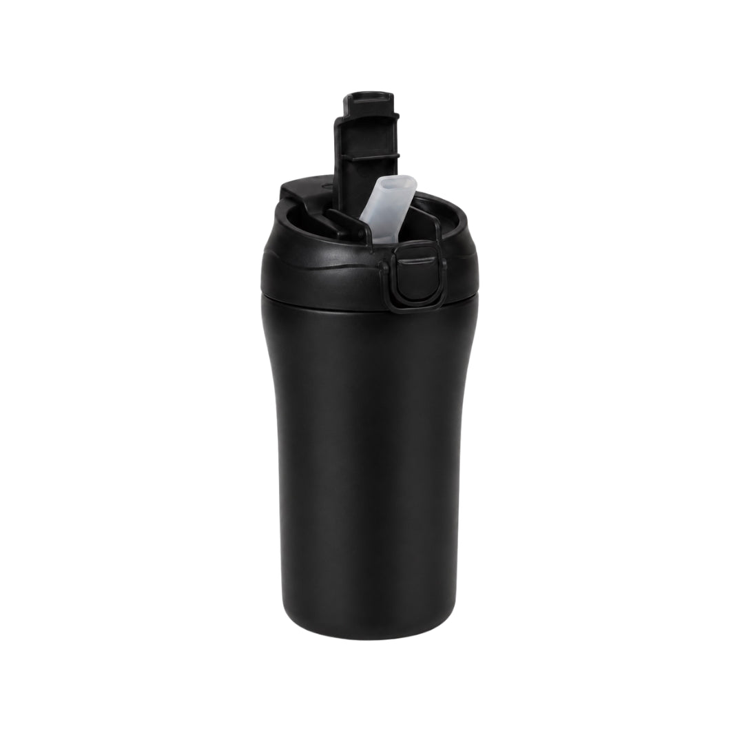 Travel Mug Flip Straw Lid - Black