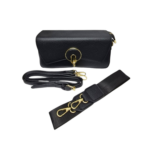 Ladies Bag - Strap Included - 13×24cm - Black