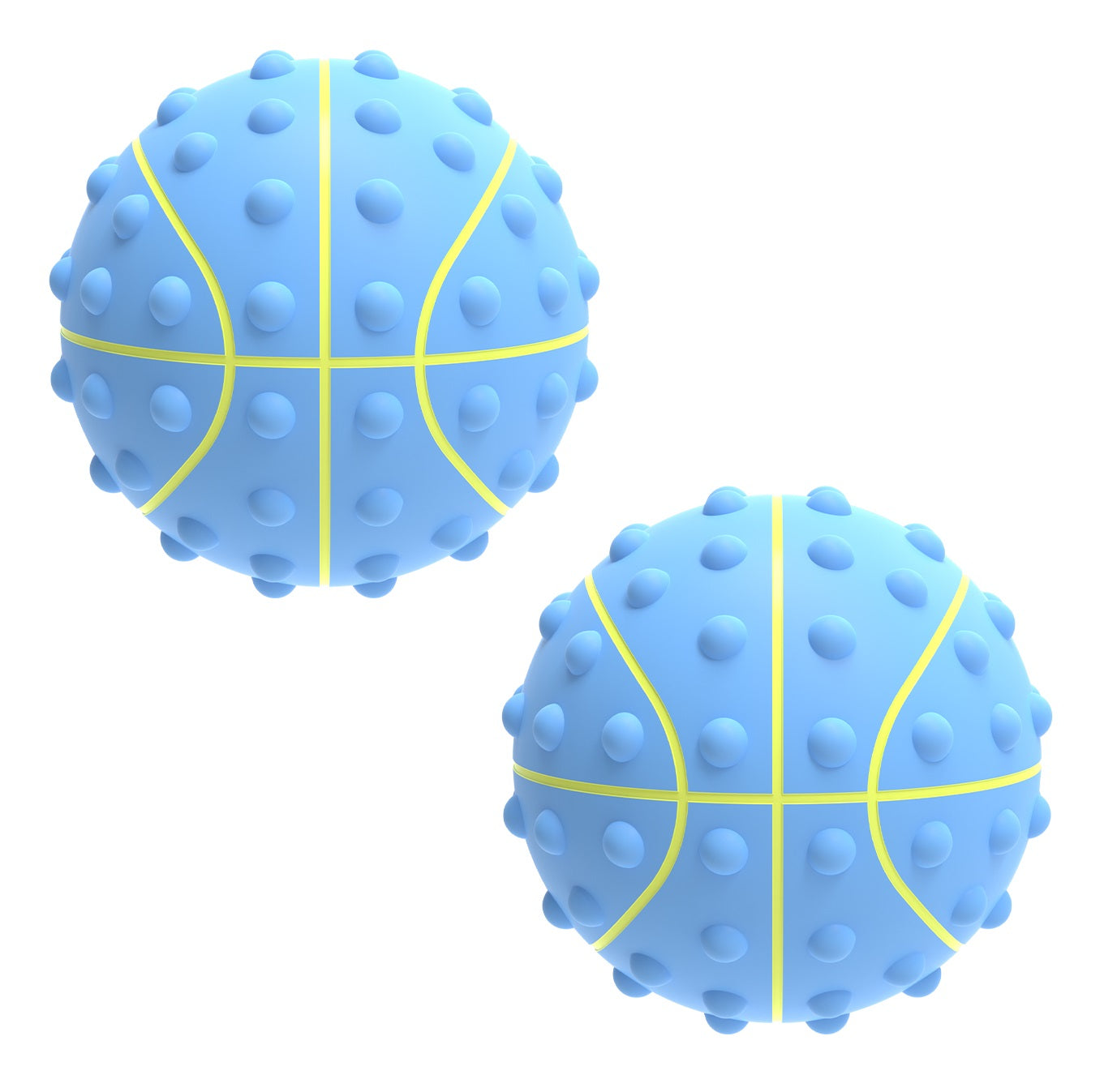 Basket Ball Fidget Pop It - Blue, Plus Pump - 2 Pack