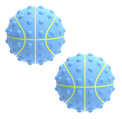 Basket Ball Fidget Pop It - Blue, Plus Pump - 2 Pack
