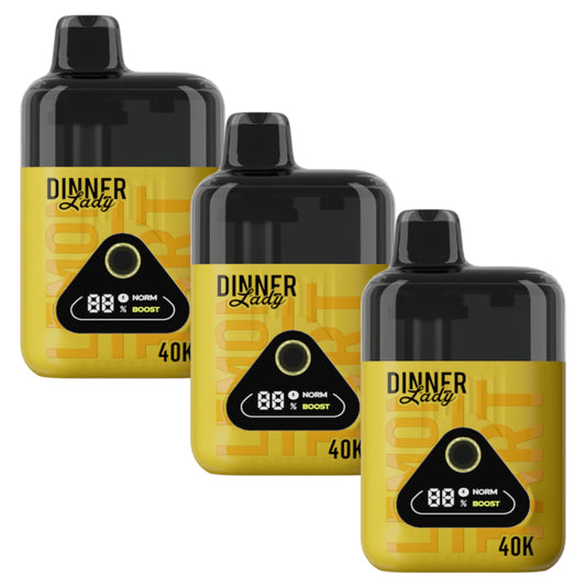 Dinner Lady Rechargeable Vape - Dessert Collection - 40K - 3 Pack - Lemon Tart